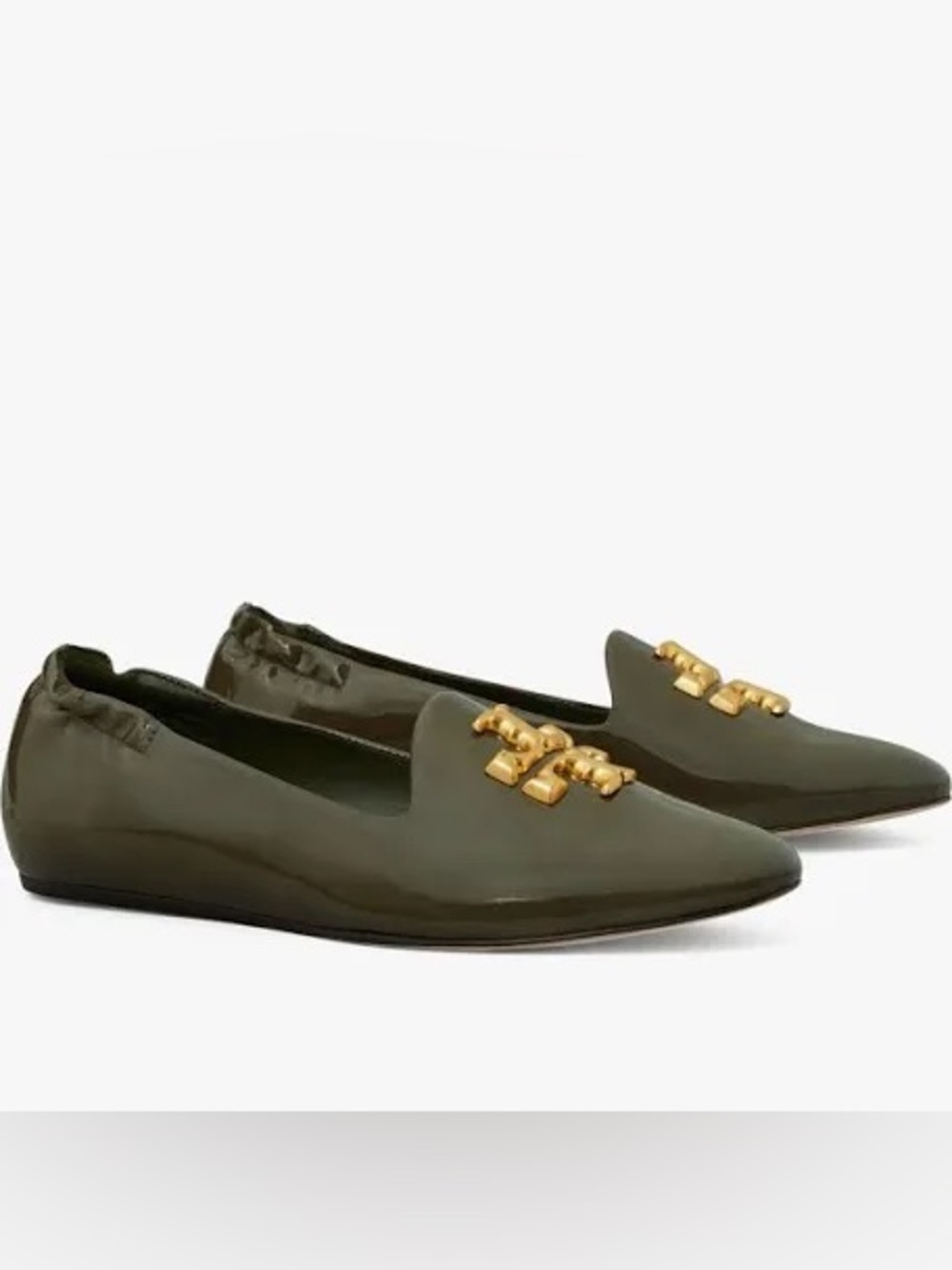 Tory Burch Eleonor Moss Spongy Patent Leather Loafer - size 8M - NWOB - Picture 2 of 12